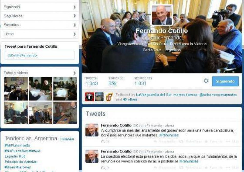 Cotillo dijo que Peralta se candidate� y ya sum� m�s renuncias que militantes