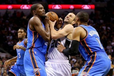 Manu Gin�bili y los Spurs hacen historia: vapulearon a Oklahoma 112 a 77, con r�cord incluido