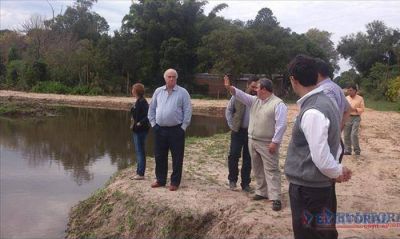 En Santa Ana realizaron tareas de relevamiento para el inicio de obra h�drica