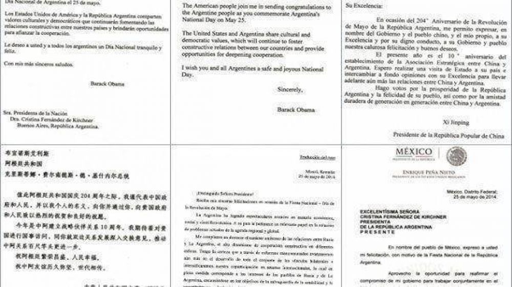 Al igual que el Papa, Obama y otros jefes de Estado enviaron cartas a Cristina Kirchner