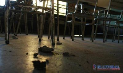 Escuela N� 9: pararon las obras y los alumnos siguen dando clases sin luz