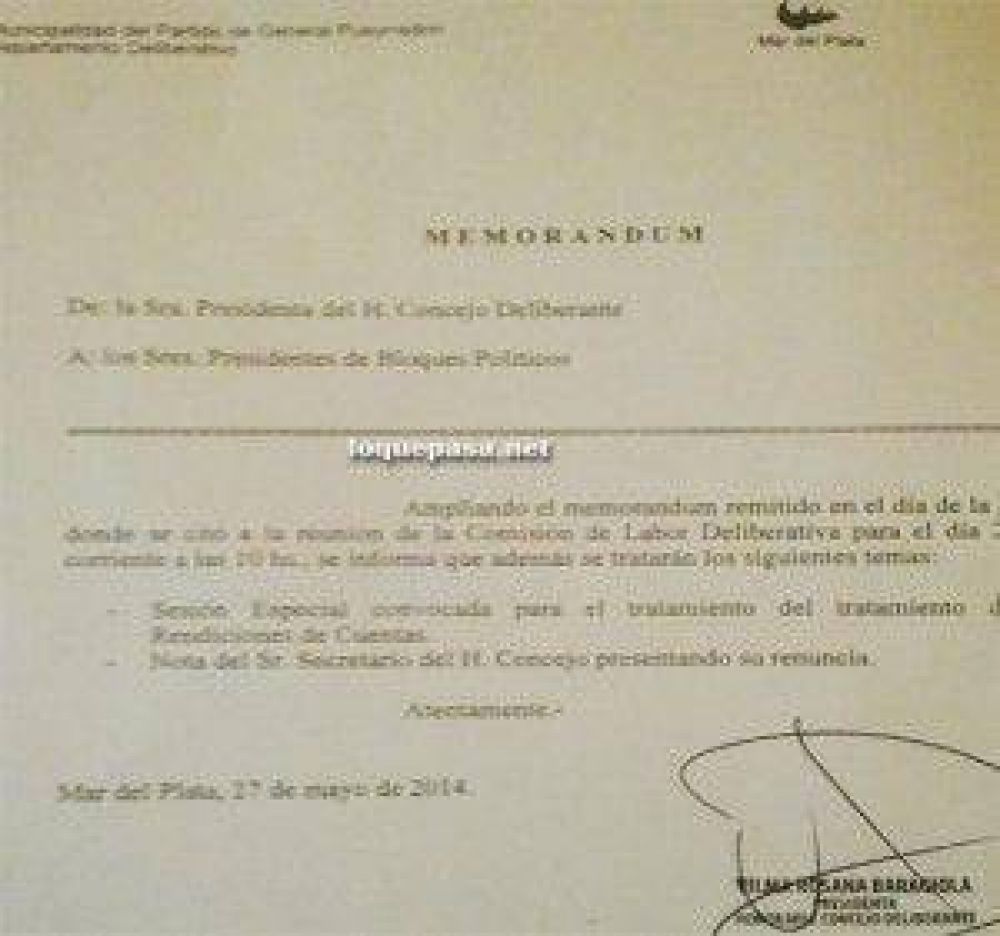 Tony Constantino oficialmente present� su renuncia a la secretar�a del HCD