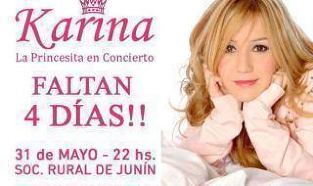 Expectativa por el recital de Karina en Jun�n