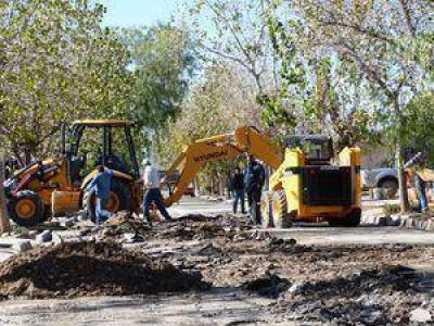Iniciaron las obras de cloacas en J�chal