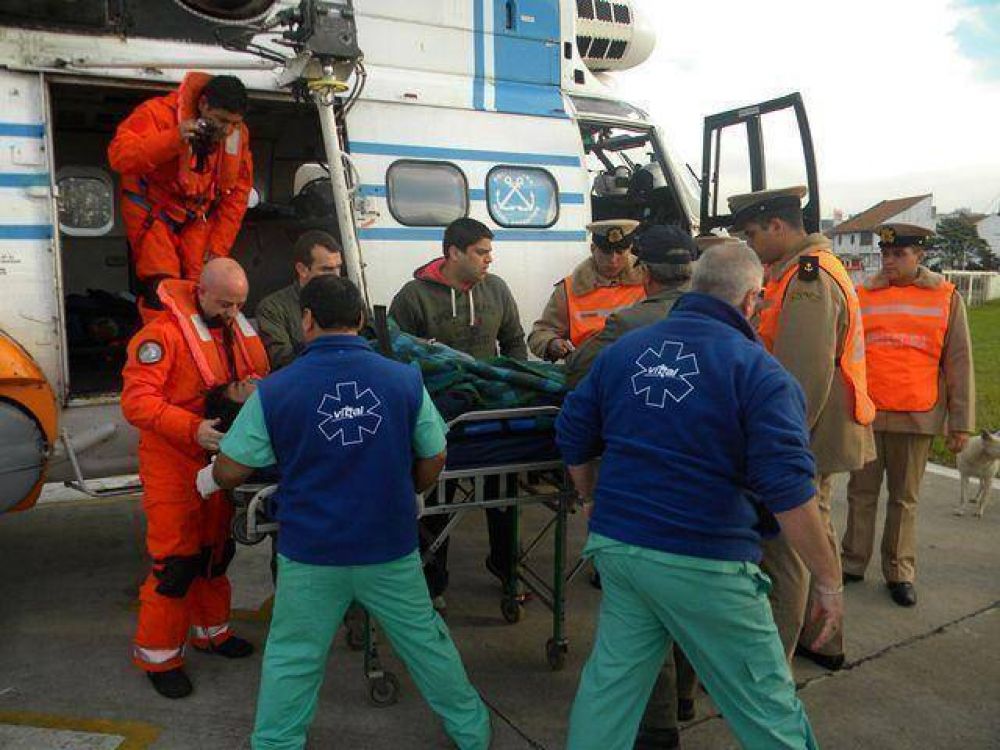 Prefectura evacu� de urgencia al capit�n de un pesquero