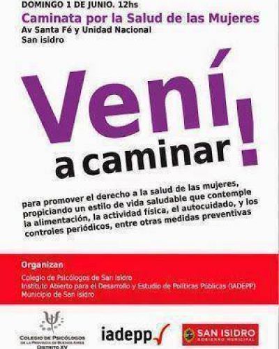 Convocan a caminar por el D�a Internacional de Acci�n por la Salud de la Mujer