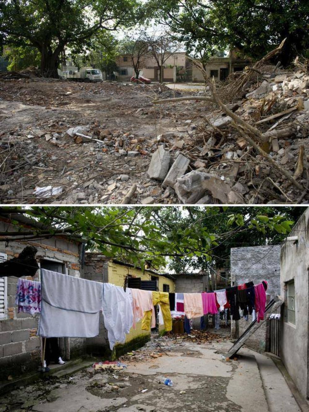 Se llevaron las casas de la villa y comenz� a crecer el basural