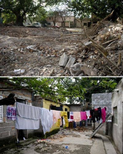 Se llevaron las casas de la villa y comenz� a crecer el basural
