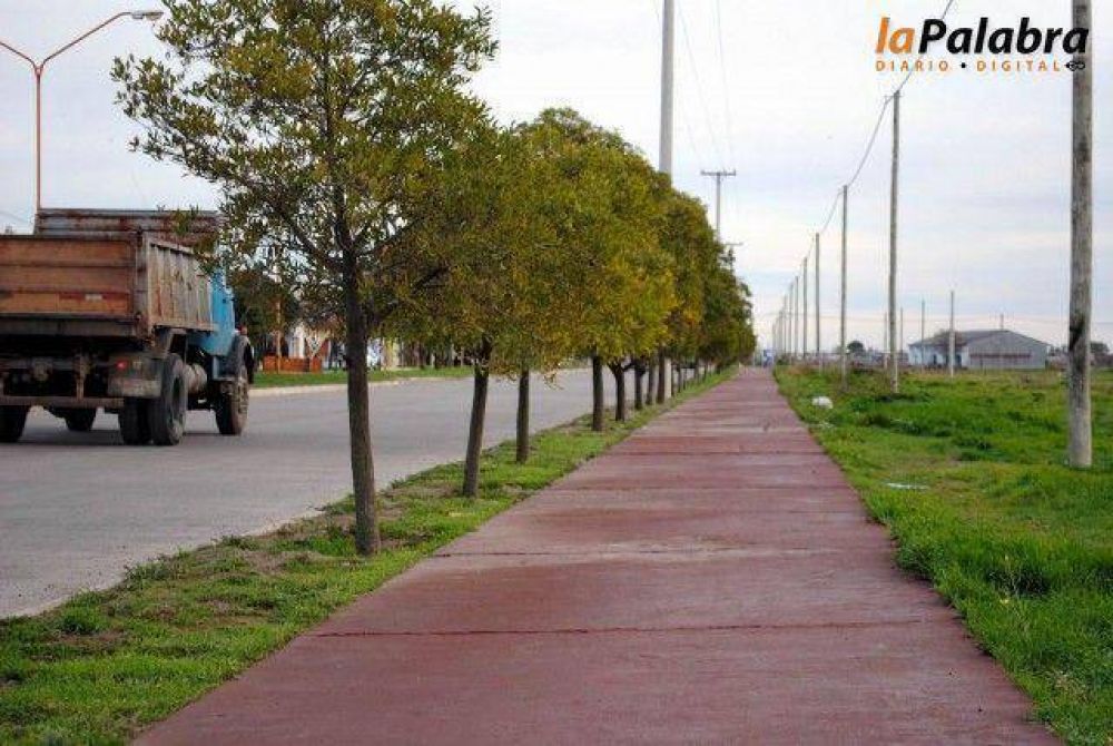 Se construyeron dos mil metros de vereda en el Boulevard Juan de la Piedra