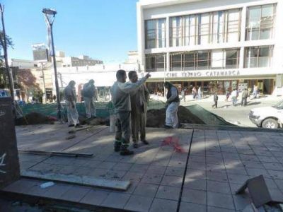 La Plaza 25 de Mayo tiene un avance del 65%