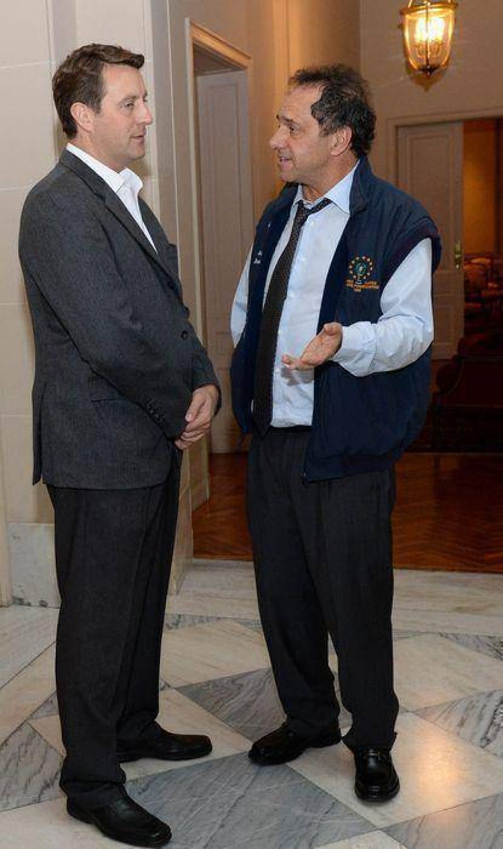  Scioli analiz� el avance de la obra de gas hist�rica para Villa Ventana