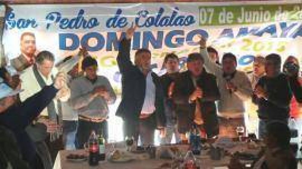 Amaya ya es candidato a gobernador e intensifica su campa�a en el interior