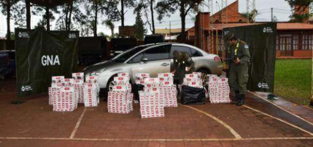 Gendarmer�a incaut� cigarrillos de contrabando y detuvo a dos personas