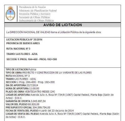 La Naci�n llama a licitaci�n para la construcci�n de la autov�a