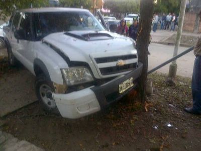 Accidente con suerte