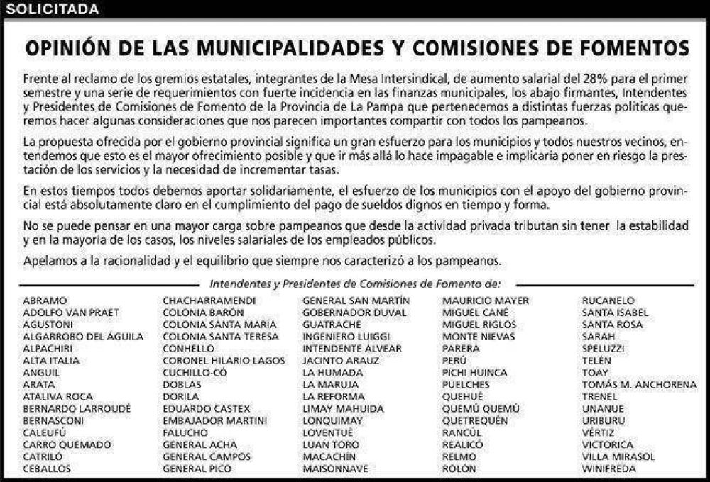 Intendentes salen a cruzar la protesta estatal