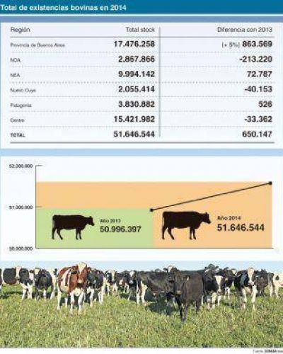 Luego de una ca�da hist�rica, mejora el stock de ganado bovino en la Provincia