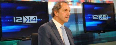 Scioli desembarc� en Santa Fe y se acord� de Massa, Reutemann y Boudou