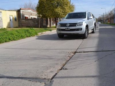 Preocupa el hundimiento de un tramo de la calle Pastor