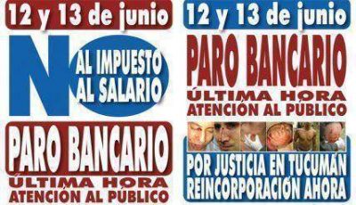 Bancarios paran en forma parcial jueves y viernes