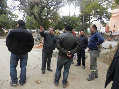 Ya se est� parquizando la Plaza 25 de Mayo
