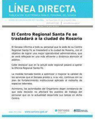 Pretenden trasladar la sede del SENASA Santa Fe a Rosario