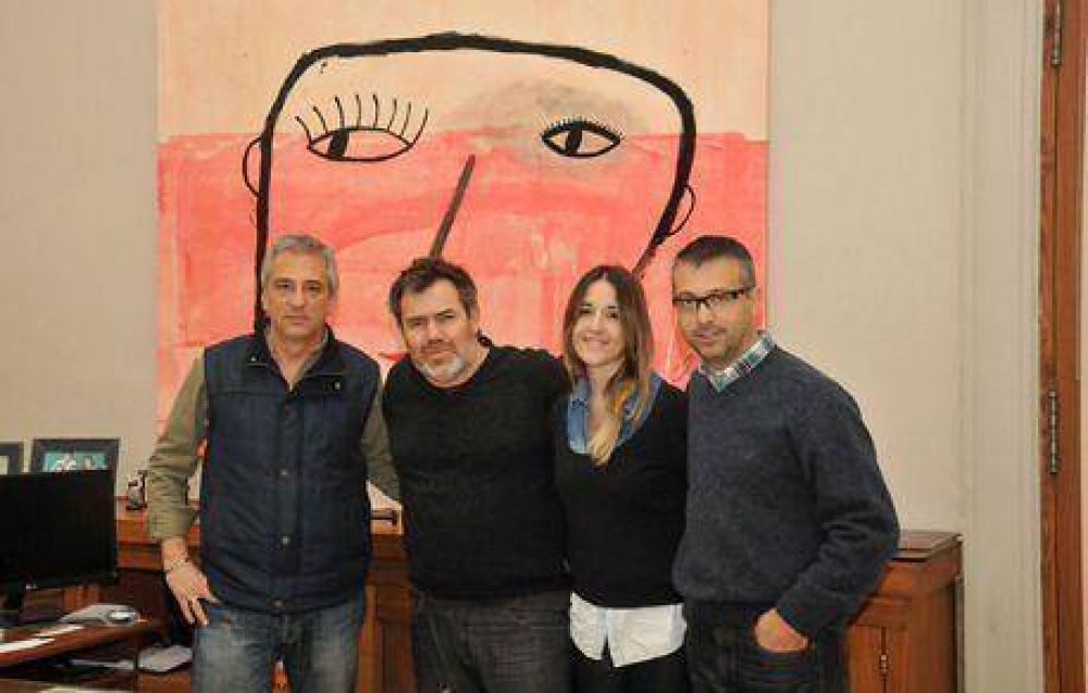 Jos� Eseverri y Milo Lockett anunciaron la Bienal Nacional de Arte en Olavarr�a