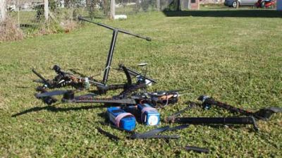 Cay� un dron en el Barrio de Hacendados 