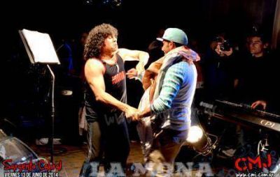La Mona Jim�nez cant� en el Sargento junto a Carlos Tevez y Pity �lvarez