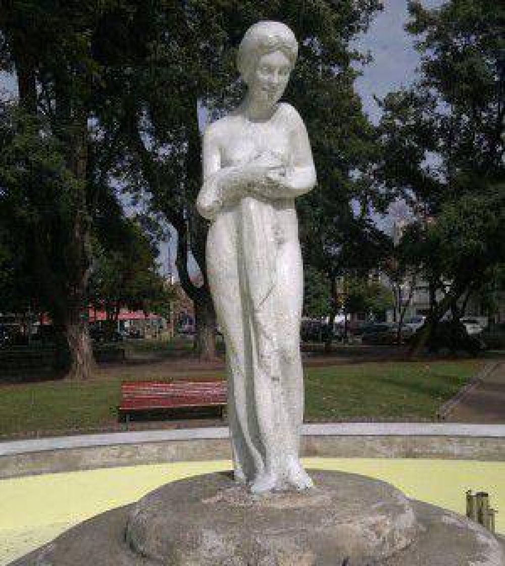 Se pusieron en valor las fuentes ornamentales de la Plaza Pueyrred�n
