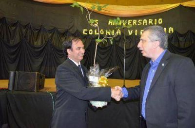 Passalacqua acompa�� la celebraci�n de los 75 a�os de Colonia Victoria 