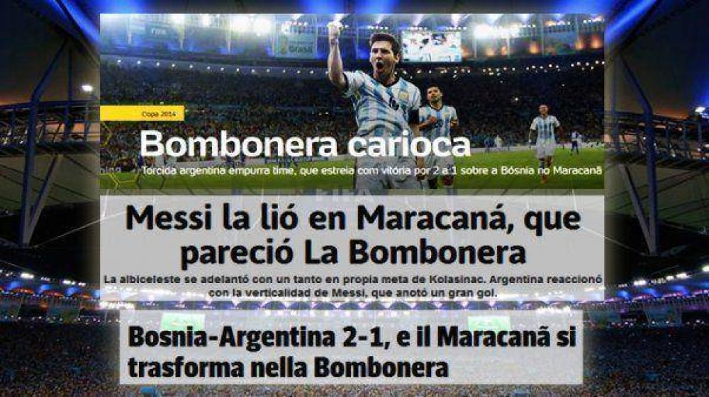 El mundo del f�tbol destaca que Argentina convirti� al Maracan� 