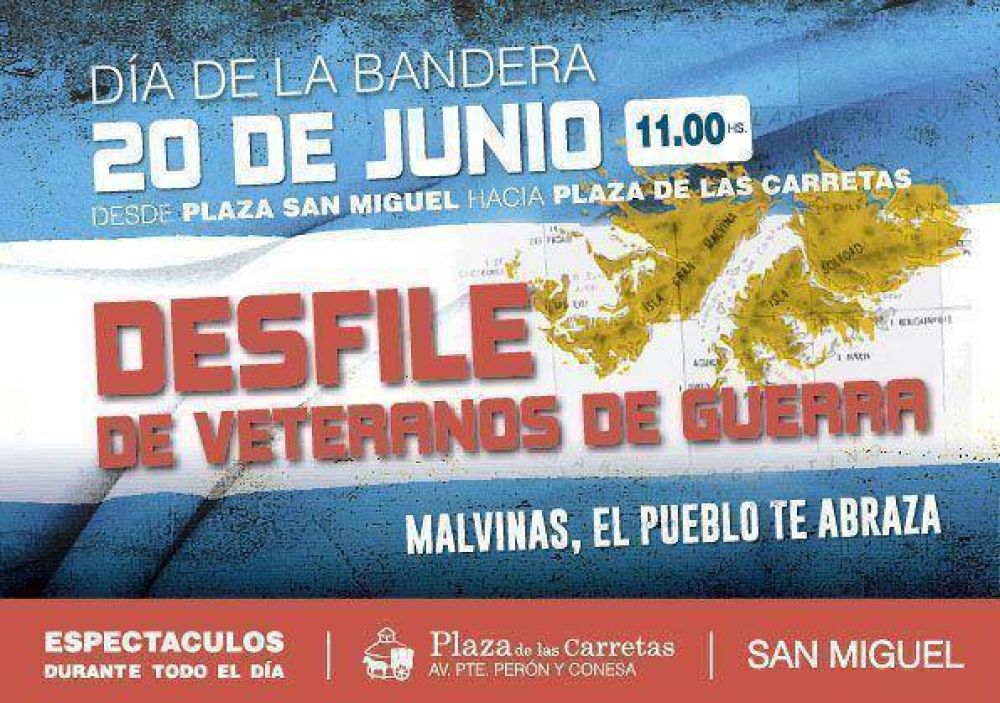 Veteranos de Guerra desfilar�n en San Miguel por el D�a de la Bandera