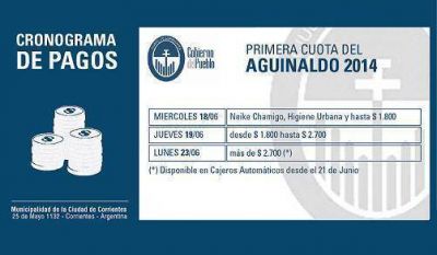 La Comuna inicia ma�ana el pago del aguinaldo y un adicional al Plan Neike