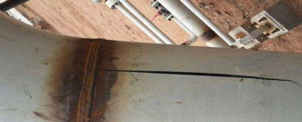 En Campo Dur�n explot� una tuber�a de gas nueva