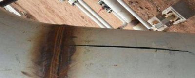 En Campo Dur�n explot� una tuber�a de gas nueva