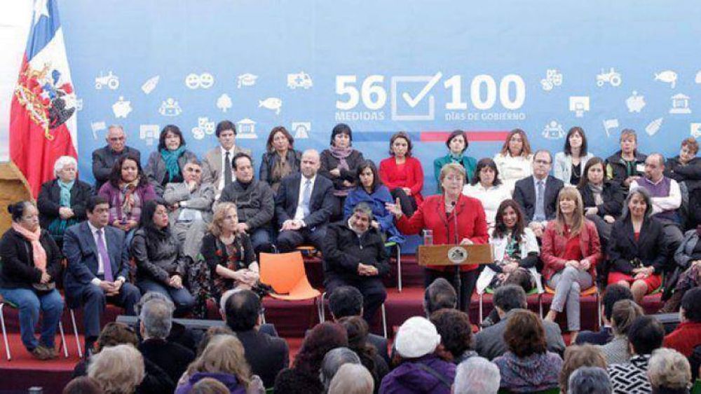 Bachelet dice haber cumplido el 91% de las medidas prometidas