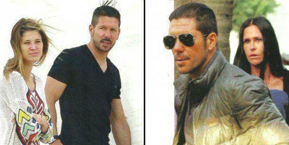 El Cholo Simeone, de novio con Carla Pereira, se sigue viendo con su ex Carolina Baldini