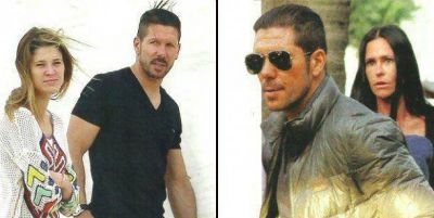 El Cholo Simeone, de novio con Carla Pereira, se sigue viendo con su ex Carolina Baldini