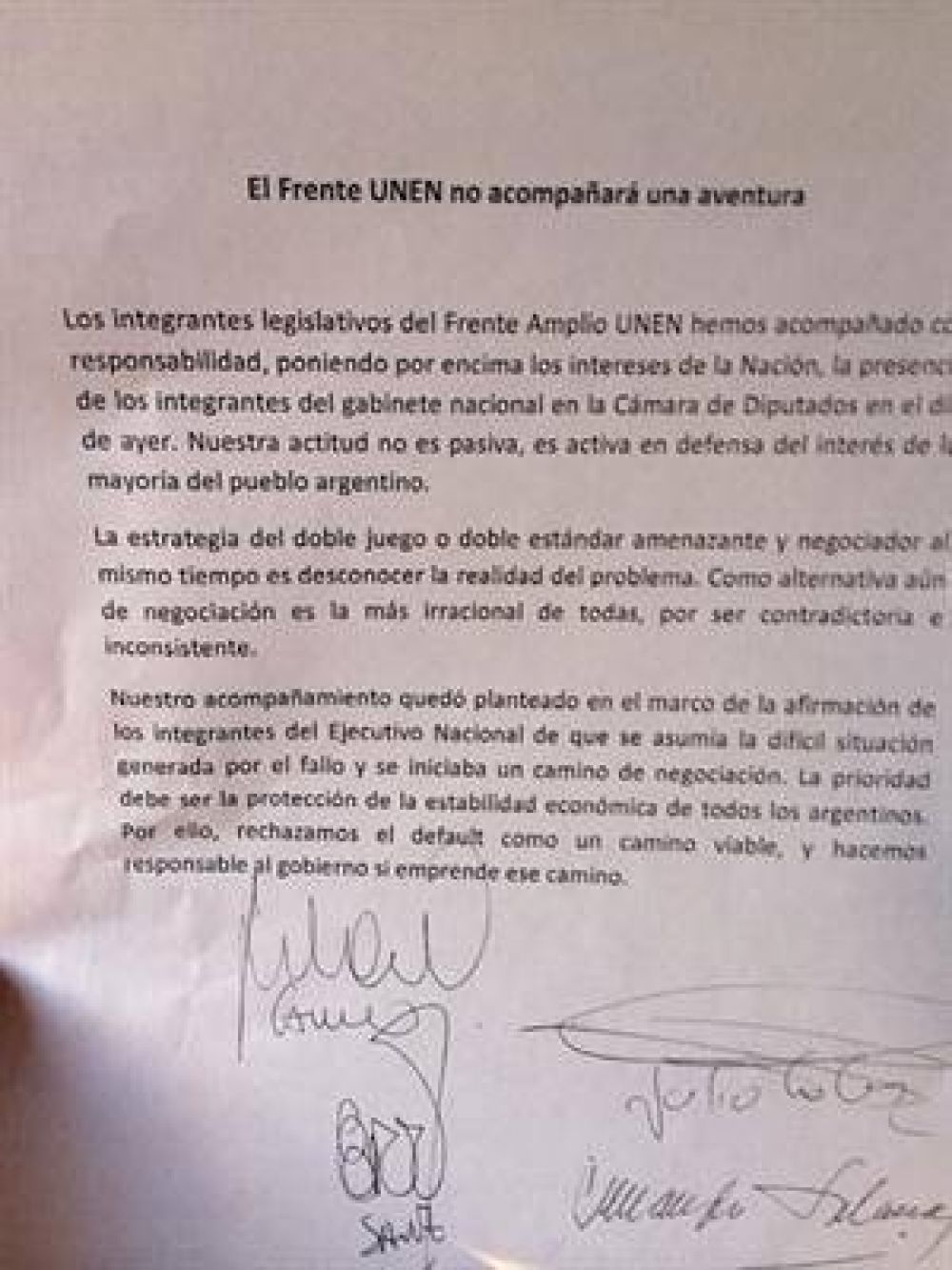 Dura cr�tica de Elisa Carri� al Gobierno por los fondos buitre: 