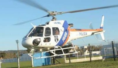 El intendente sobrevol� Balcarce en helic�ptero de la polic�a