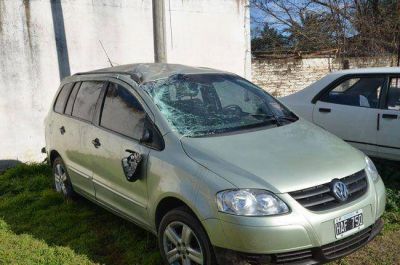 Vuelco en la ruta 35 por dos caballos sueltos