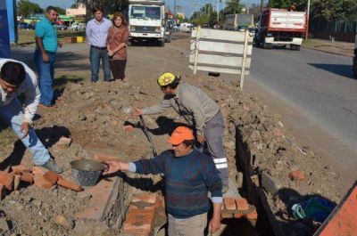 Etapa final de los desag�es subterr�neos en avenidas Chaco y Castelli