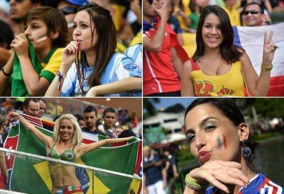 Las fan�ticas le siguen poniendo color al Mundial de Brasil