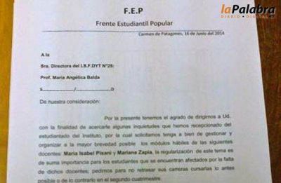 Agrupaci�n estudiantil logra soluci�n en Instituto de Formaci�n Docente