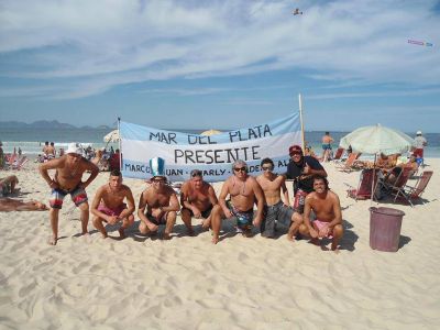 Marplatenses coparon Brasil para alentar a la Argentina