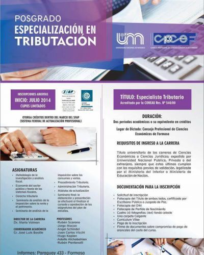 CPCEF: Posgrado Especializaci�n en Tributaci�n