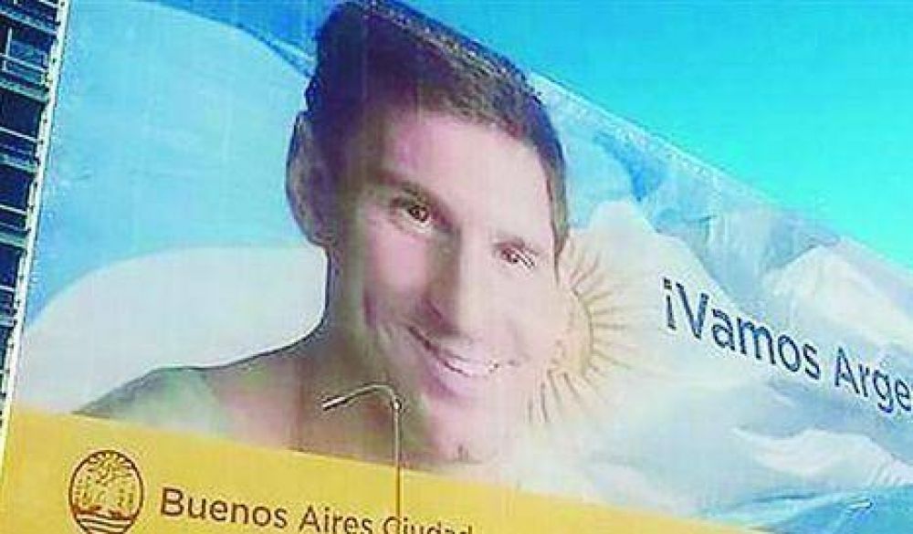 Messi lleg� a la 9 de Julio