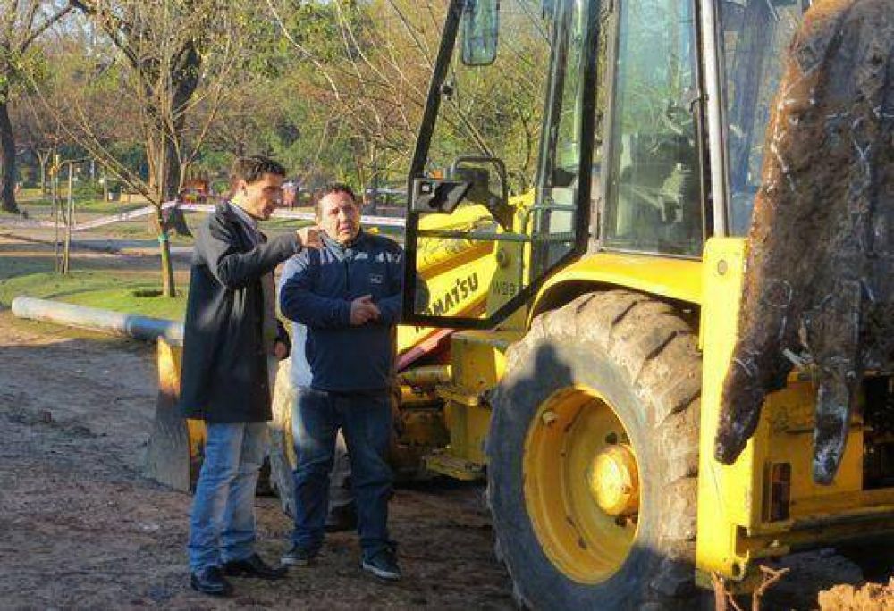 Franco La Porta supervis� las obras de agua en desarrollo en San Miguel