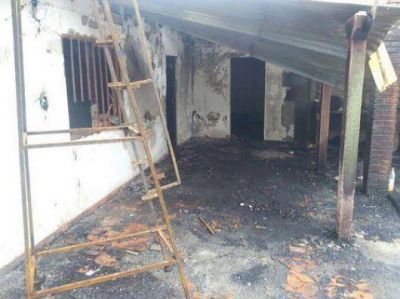 Asisten por da�os de un incendio a una cooperativa